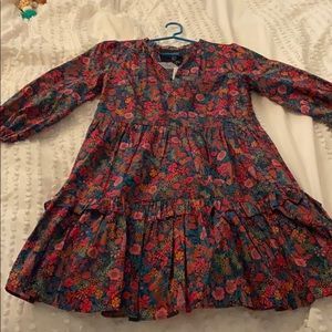 Jcrew ruffleneck tiered dress NWT liberty Ciara XS